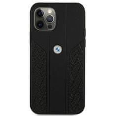 Bmw POUZDRO BMW BMHCP12LRSPPK IPHONE 12 PRO MAX 6,7" ČERNÉ/ČERNÉ PEVNÉ POUZDRO LEATHER CURVE PERFORATE