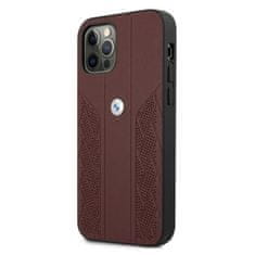 Bmw POUZDRO BMW BMHCP12MRSPPR IPHONE 12/12 PRO 6,1" ČERVENÉ/ČERVENÉ PEVNÉ POUZDRO LEATHER CURVE PERFORATE