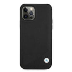 Bmw POUZDRO BMW BMHCP12MRCDPK IPHONE 12/12 PRO 6,1" ČERNO/ČERNÉ PEVNÉ POUZDRO KOŽENÝ DEBOSS