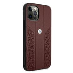 Bmw POUZDRO BMW BMHCP12MRSPPR IPHONE 12/12 PRO 6,1" ČERVENÉ/ČERVENÉ PEVNÉ POUZDRO LEATHER CURVE PERFORATE