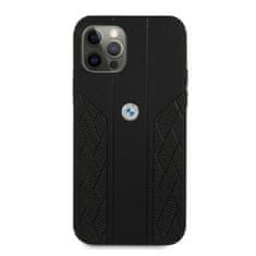 Bmw POUZDRO BMW BMHCP12MRSPPK IPHONE 12/12 PRO 6,1" ČERNO/ČERNÉ PEVNÉ POUZDRO LEATHER CURVE PERFORATE