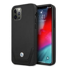 Bmw POUZDRO BMW BMHCP12MRSWPK IPHONE 12/12 PRO 6,1" ČERNÉ/ČERNÉ PEVNÉ KOŽENÉ PERFOROVANÉ POUZDRO