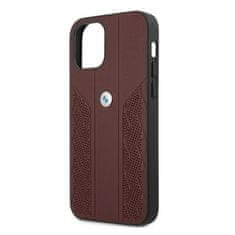 Bmw POUZDRO BMW BMHCP12MRSPPR IPHONE 12/12 PRO 6,1" ČERVENÉ/ČERVENÉ PEVNÉ POUZDRO LEATHER CURVE PERFORATE