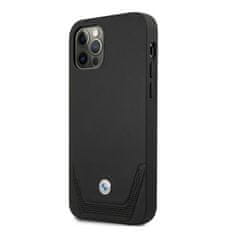 Bmw POUZDRO BMW BMHCP12MRSWPK IPHONE 12/12 PRO 6,1" ČERNÉ/ČERNÉ PEVNÉ KOŽENÉ PERFOROVANÉ POUZDRO