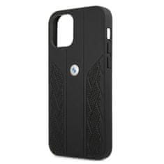 Bmw POUZDRO BMW BMHCP12MRSPPK IPHONE 12/12 PRO 6,1" ČERNO/ČERNÉ PEVNÉ POUZDRO LEATHER CURVE PERFORATE