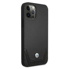 Bmw POUZDRO BMW BMHCP12MRSWPK IPHONE 12/12 PRO 6,1" ČERNÉ/ČERNÉ PEVNÉ KOŽENÉ PERFOROVANÉ POUZDRO