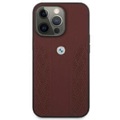 Bmw POUZDRO BMW BMHCP13LRSPPR IPHONE 13 PRO/13 6,1" ČERVENÉ/ČERVENÉ PEVNÉ POUZDRO LEATHER CURVE PERFORATE