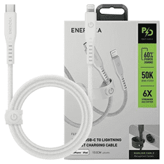 UNBRANDED ENERGEA FLOW USB-C - LIGHTNING C94 MFI KABEL 1,5M BÍLÁ/BÍLÁ 60W 3A PD FAST CHARGE