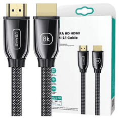 UNBRANDED USAMS HDMI - HDMI KABEL 3M ULTRA HD U67 2.1 8K ČERNÁ/ČERNÁ SJ498HD01 (US-SJ498)