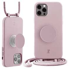 Elegance POUZDRO JE POPGRIP IPHONE 12/12 PRO 6,1" SVĚTLE RŮŽOVÝ/RŮŽOVÝ DECH 30183 AW/SS (JUST ELEGANCE)