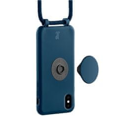 Elegance POUZDRO JE POPGRIP NA IPHONE X/XS TMAVĚ MODRÁ/MODRÝ SAFÍR 30018 (JUST ELEGANCE)