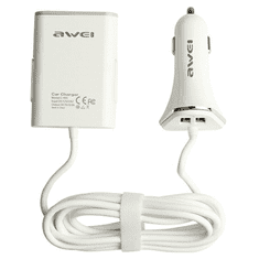 Awei AWEI PĚKNÉ. SÁM. C-400 9,6A 4XUSB HIGH SPEED BÍLÁ/BÍLÁ