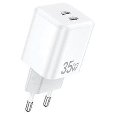 Awei AWEI PĚKNÉ. SÍŤ. PD65-EU 35W 2X USB-C BÍLÁ/BÍLÁ GAN