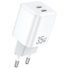 Awei AWEI PĚKNÉ. SÍŤ. PD65-EU 35W 2X USB-C BÍLÁ/BÍLÁ GAN