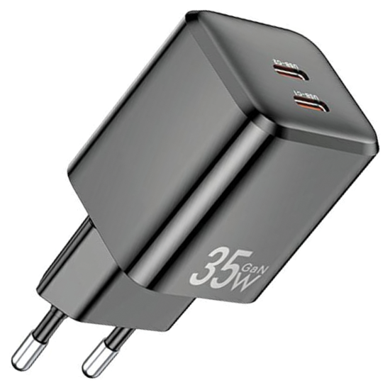 Awei AWEI PĚKNÉ. SÍŤ. PD65-EU 35W 2X USB-C ČERNÁ/ČERNÁ GAN