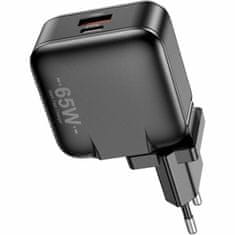 Awei AWEI PĚKNÉ. SÍŤ. PD55-EU 65W USB + USB-C ČERNÁ/ČERNÁ GAN