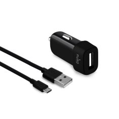 Puro SAMOSTATNÁ NABÍJEČKA PURO. 1XUSB 1A S MICROUSB KABELEM ČERNÁ/ČERNÁ MCHUSBMICROCBLK