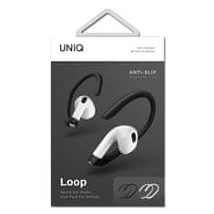 UNIQ SPORTOVNÍ UŠNÍ HÁČKY UNIQ LOOP AIRPODS BÍLO-ČERNÉ/BÍLO-ČERNÉ DVOJBALENÍ