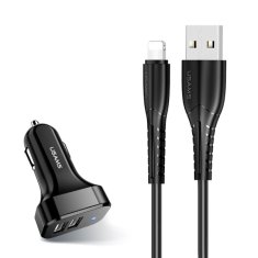 USAMS USAMS LAD. SÁM. 2XUSB C13 2.1A LIGHTNING BLACK/BLACK NTU35LC13TZ