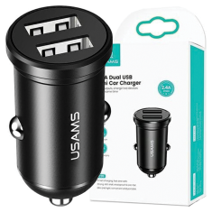 USAMS USAMS LAD. SÁM. 2XUSB 2.4A MINI ČERNÁ/ČERNÁ CC114TC01 (US-CC114)