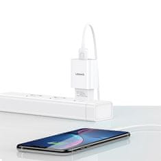 UNBRANDED USAMS LAD. SÍŤ. 1XUSB T21 LIGHTNING WHITE/WHITE 2.1A FAST CHARGING T21OCLN01