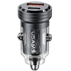 USAMS USAMS LAD. SÁM. C35 USB+USB-C 45W RYCHLÉ NABÍJENÍ ČERNÁ/ČERNÁ CC175CC01 (US-CC175)