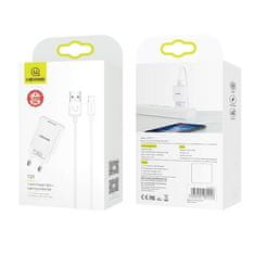 UNBRANDED USAMS LAD. SÍŤ. 1XUSB T21 LIGHTNING WHITE/WHITE 2.1A FAST CHARGING T21OCLN01