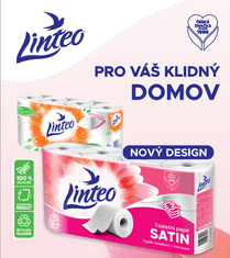 LINTEO Toaletní papír 10x 8 ks, bílý, 3 vrstvy 15 m