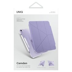 UNIQ UNIQ POUZDRO CAMDEN IPAD AIR 10,9" (2022/2020) LEVANDULE/LEVANDULE ANTIMIKROBIÁLNÍ