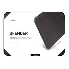 UNIQ UNIQ POUZDRO DFENDER LAPTOP SLEEVE 16" ČERNÁ/UHLOVĚ ČERNÁ