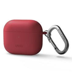 UNIQ UNIQ POUZDRO PRO NEXO AIRPODS 3 GEN + EAR HOOKS SILIKONOVÁ ČERVENÁ/KORÁLOVÁ