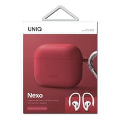 UNIQ UNIQ POUZDRO PRO NEXO AIRPODS 3 GEN + EAR HOOKS SILIKONOVÁ ČERVENÁ/KORÁLOVÁ