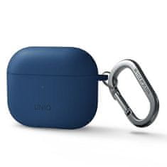 UNIQ UNIQ POUZDRO PRO NEXO AIRPODS 3 GEN + EAR HOOKS SILIKONOVÁ MODRÁ/MODRÁ