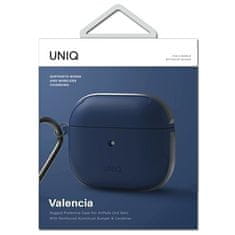 UNIQ POUZDRO UNIQ VALENCIA AIRPODS 3 MODRO/MODRÉ ANTIMIKROBIÁLNÍ