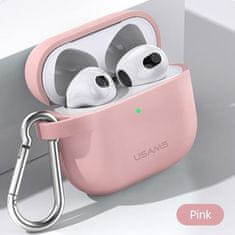 USAMS USAMS OCHRANNÉ POUZDRO PRO AIRPODS 3 SILIKONOVÉ RŮŽOVÉ/RŮŽOVÉ BH741AP03 (US-BH741)