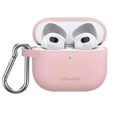 USAMS USAMS OCHRANNÉ POUZDRO PRO AIRPODS 3 SILIKONOVÉ RŮŽOVÉ/RŮŽOVÉ BH741AP03 (US-BH741)