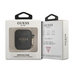 Guess GUESS GUA2SGGEK AIRPODS 1/2 KRYT ČERNÝ/ČERNÝ SILIKONOVÝ TŘPYTIVÝ