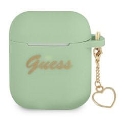 Guess GUESS GUA2LSCHSN AIRPODS 1/2 KRYT ZELENÝ/ZELENÝ SILICONE CHARM HEART COLLECTION