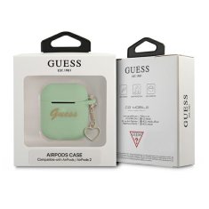 Guess GUESS GUA2LSCHSN AIRPODS 1/2 KRYT ZELENÝ/ZELENÝ SILICONE CHARM HEART COLLECTION