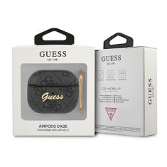 Guess GUESS GUA34GSMK KRYT AIRPODS 3 ŠEDÝ/ŠEDÝ 4G SCRIPT METAL COLLECTION