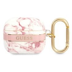 Guess GUESS GUA3HCHMAP AIRPODS 3 KRYT RŮŽOVÝ/RŮŽOVÝ MARBLE STRAP COLLECTION