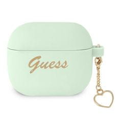 Guess GUESS GUA3LSCHSN KRYT AIRPODS 3 ZELENÝ/ZELENÝ SILICONE CHARM HEART COLLECTION