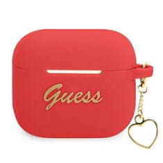 Guess GUESS GUA3LSCHSR KRYT AIRPODS 3 ČERVENÝ/ČERVENÝ SILICONE CHARM HEART COLLECTION