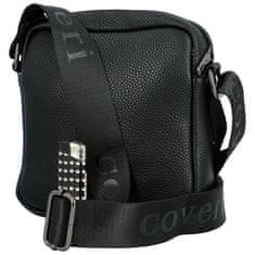 Coveri WORLD Trendy pánská koženková crossbody taška Coveri Chope, černá