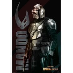 CurePink Plakát Star Wars The Mandalorian: Mando (61 x 91,5 cm) 150g