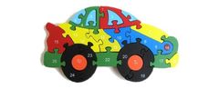 Vzdělávací dřevěné puzzle - Auto