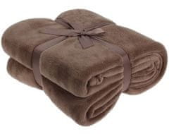 HOMESTYLING Deka KO-HZ1011880 fleece 180 x 230 cm ESSENTIALS hnědá