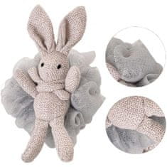 Flamenco Mystique Houbová mycí žinka na tělo BUNNY XL 15 cm s krajkou