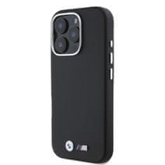 Bmw Zadní kryt M PU Kevlar Metal Logo pro iPhone 16 Pro Black