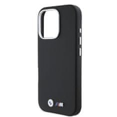 Bmw Zadní kryt M PU Kevlar Metal Logo pro iPhone 16 Pro Black